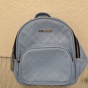 Steve Madden Light Blue Quilted Backpack